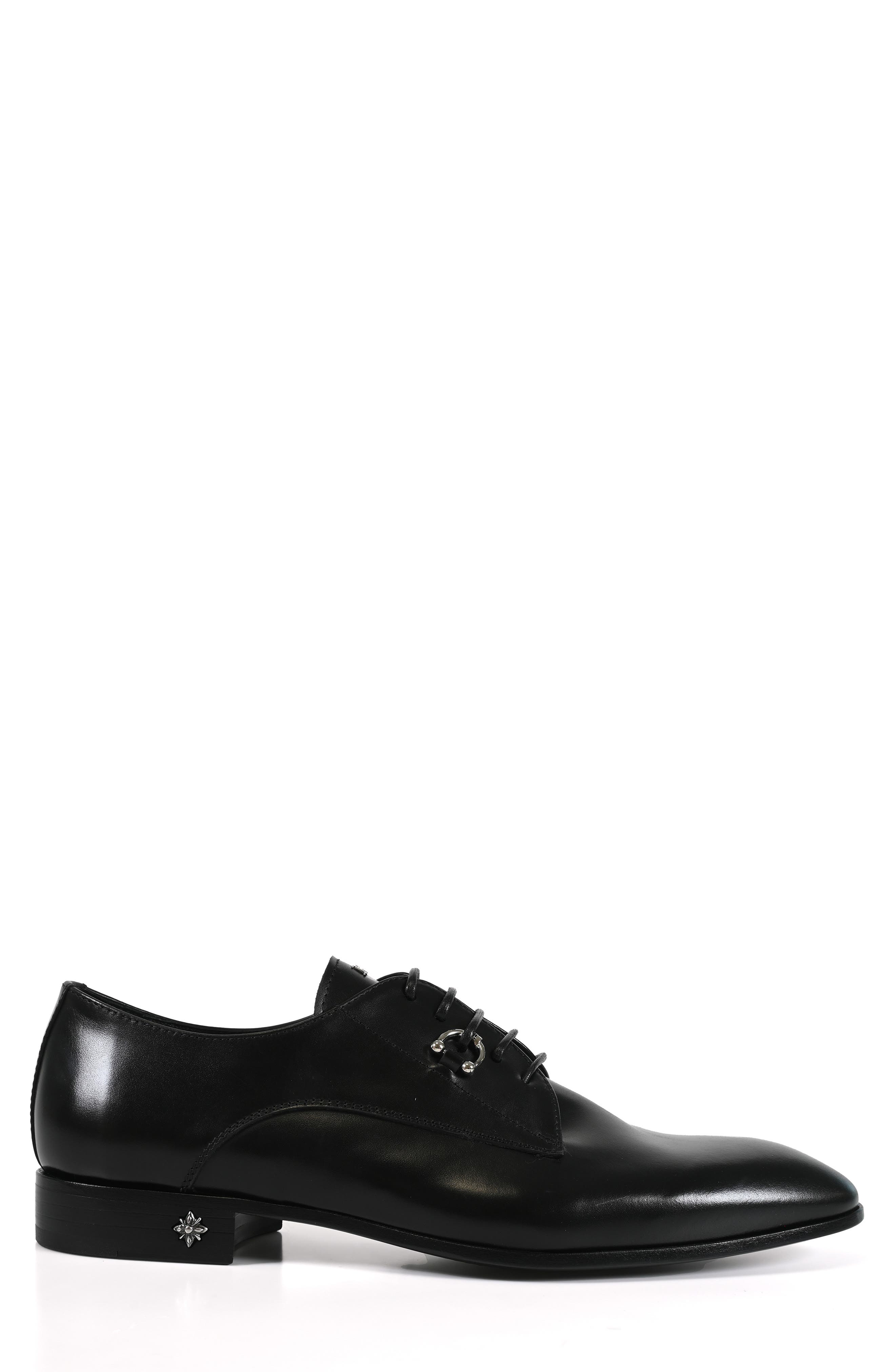 JOHN RICHMOND Plain Toe Derby, Alternate, color, Black