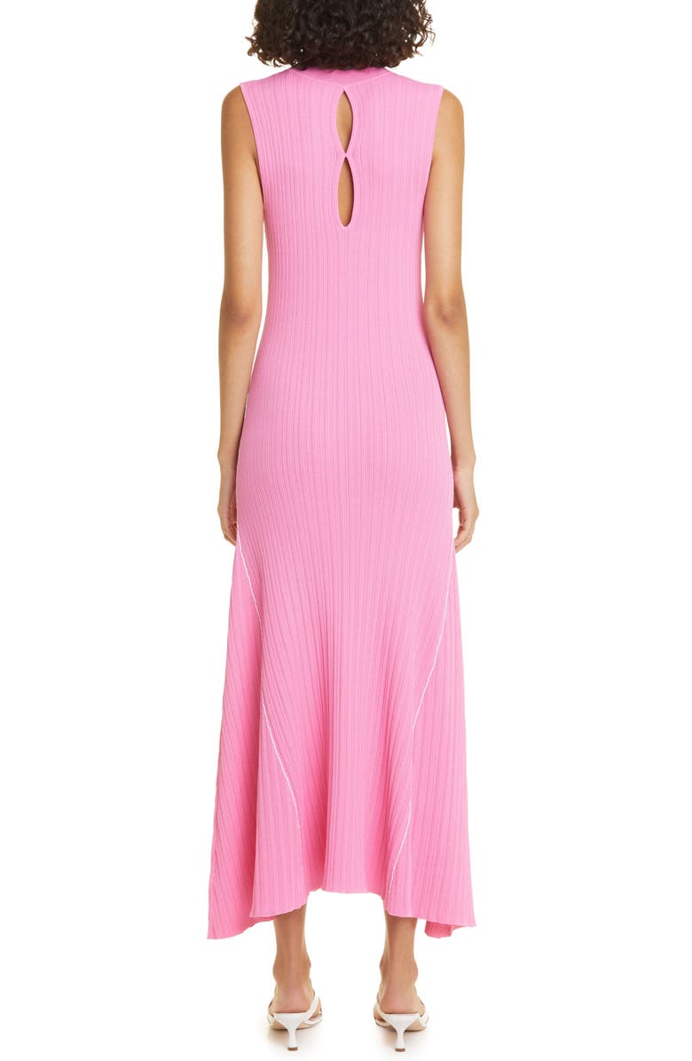 Maria McManus Ribbed Crepe Godet Dress, Alternate, color,