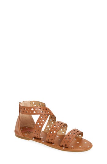 Olivia Miller Kids' Star Cutout Sandal In Brown