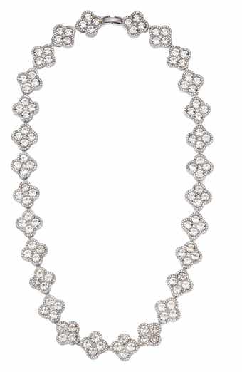 Adornia Crystal Clover Necklace