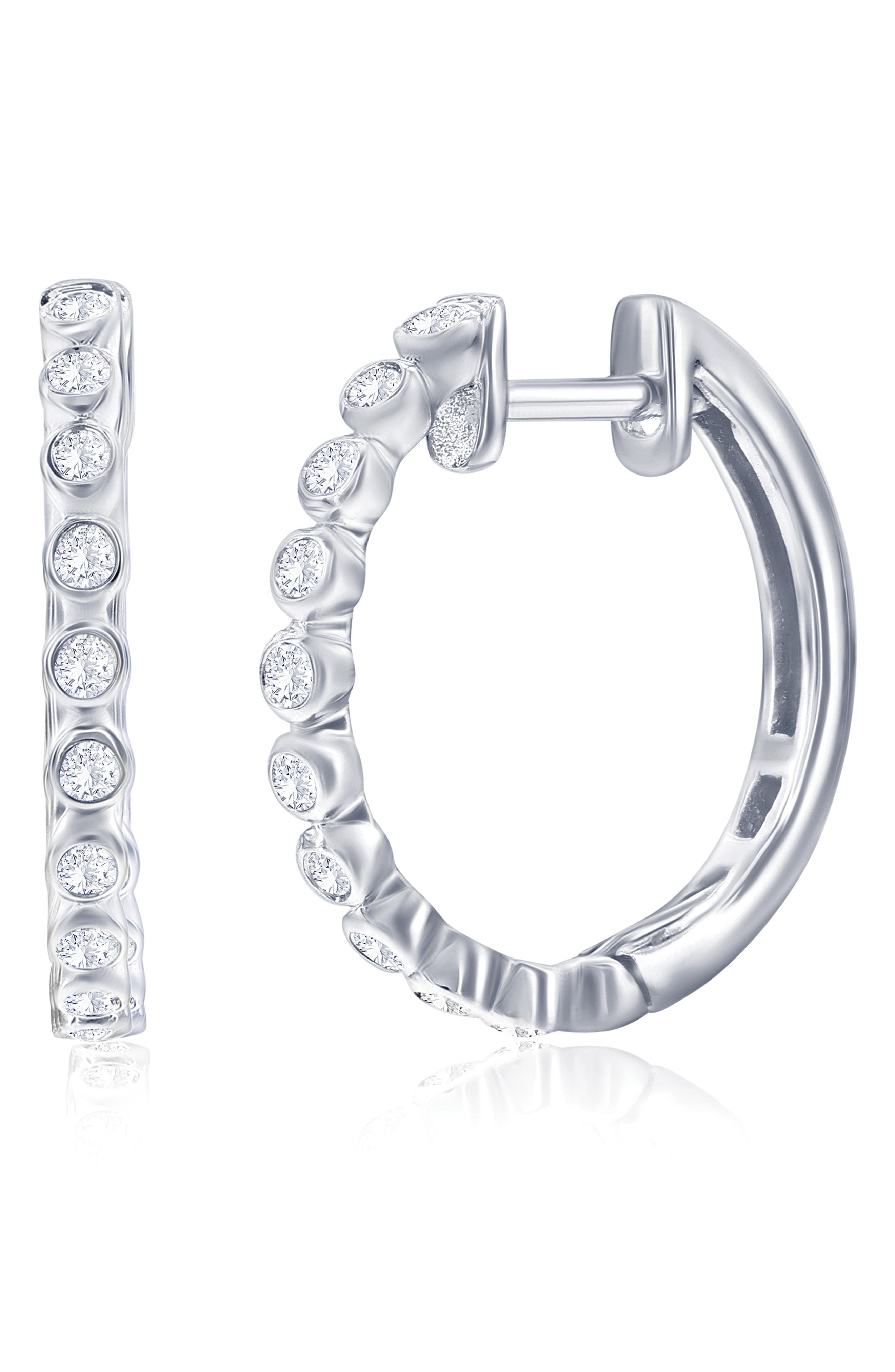 SIMONA Lab Created Diamond Hoop Earrings - 0.23ctw