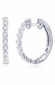 SIMONA Lab Created Diamond Hoop Earrings - 0.23ctw