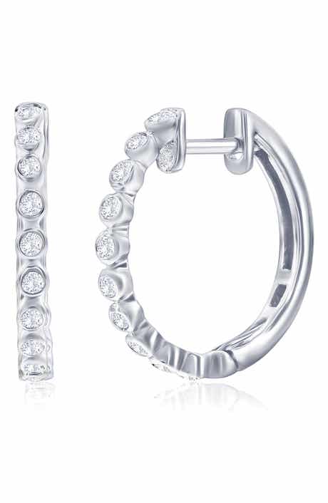 SIMONA Lab Created Diamond Hoop Earrings - 0.23ctw