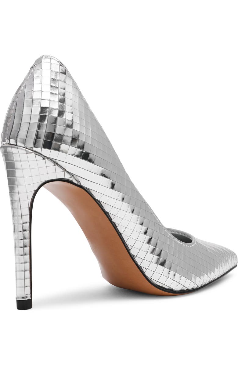 Steve Madden Noir Pointed Toe Pump, Alternate, color, Silver Disco