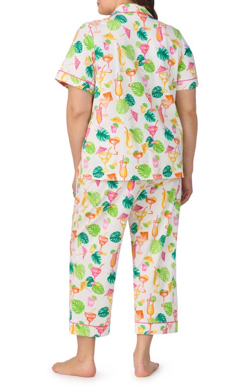 BEDHEAD PAJAMAS BEDHEAD PAJAMAS PRINT CROP STRETCH JERSEY PAJAMAS