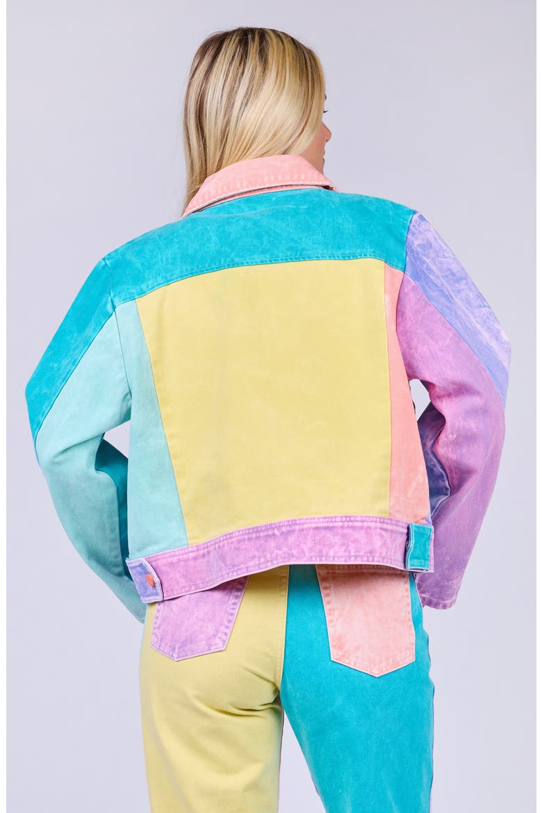 Denim Jacket, Alternate, color, Stellar Night Acid Wash