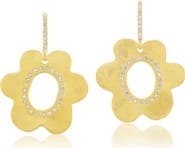 Christina Alexiou Large Daisy Huggie Earrings