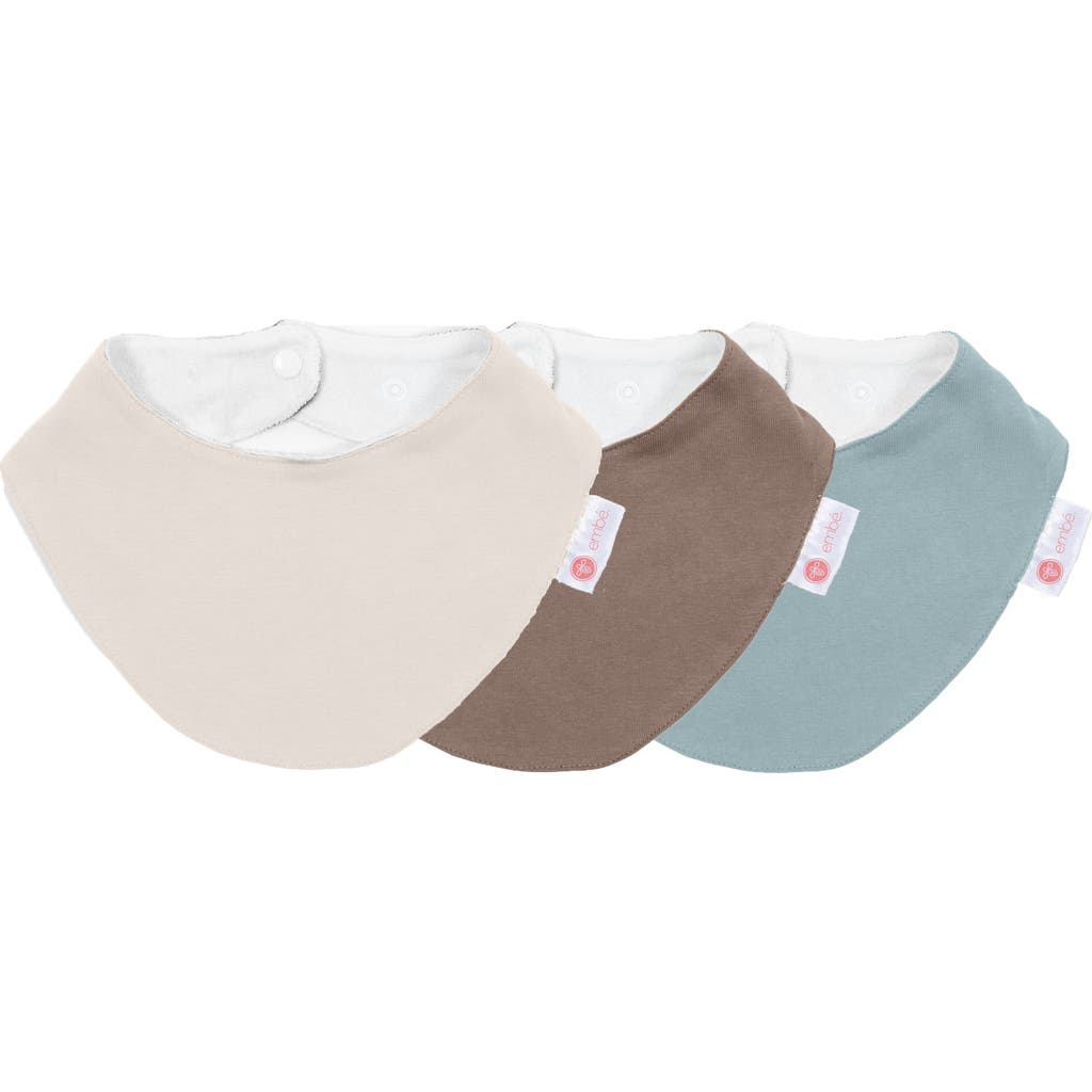 embé Baby Cotton Bandana Bib Bundle, 3-Pack in Sea-Cream-Cocoa  product
