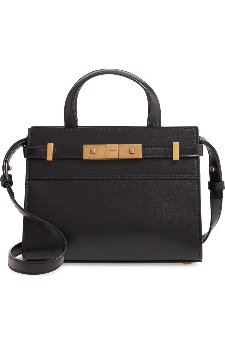 Saint Laurent Nano Manhattan Leather Crossbody Bag, Main, color,