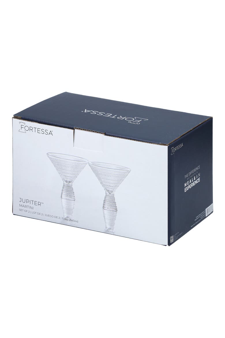 Jupiter Set of 2 Martini Glasses, Alternate, color, CLEAR