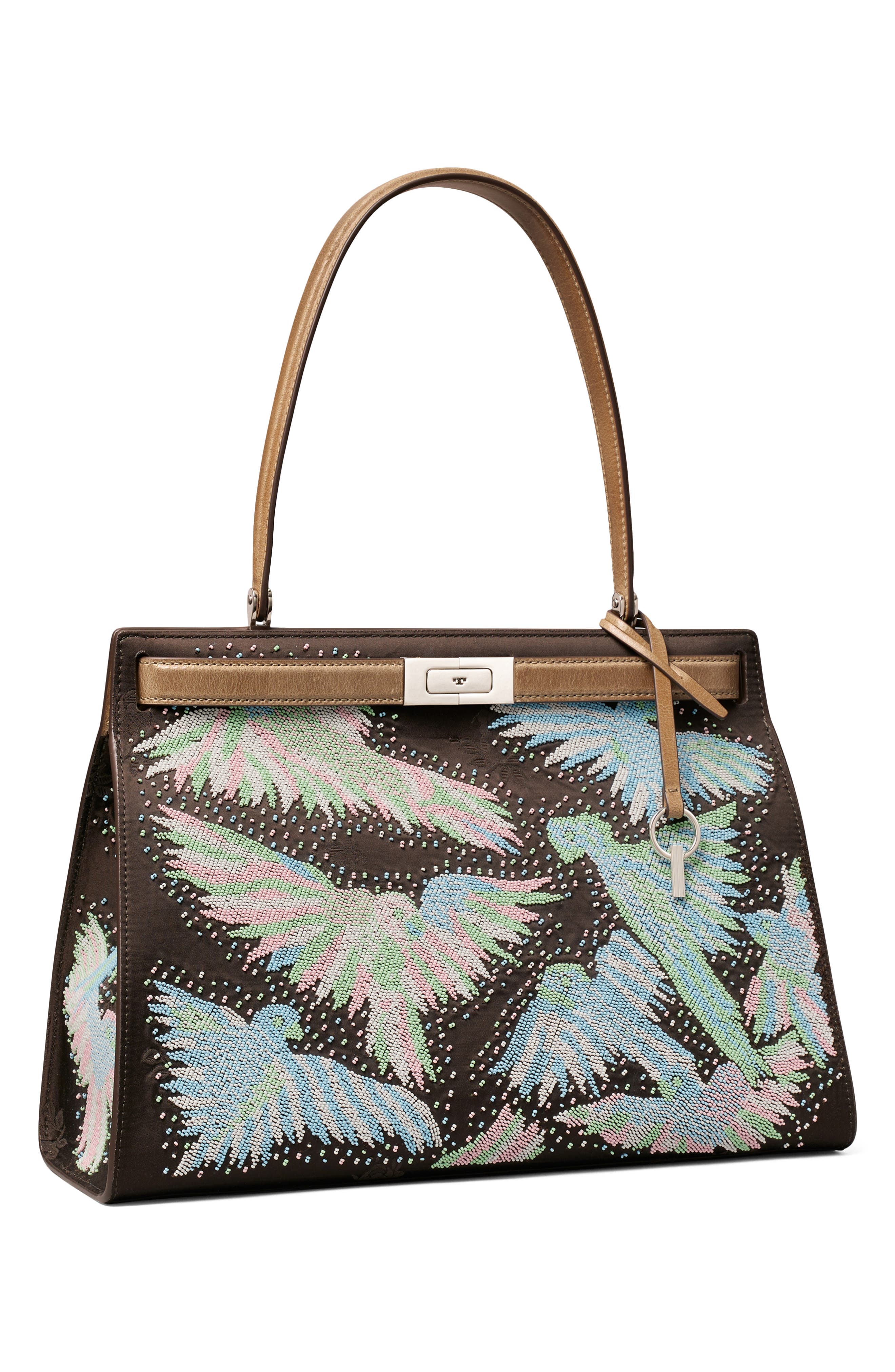 Beaded Classic Lee Bag, Alternate, color, BROWN MULTI