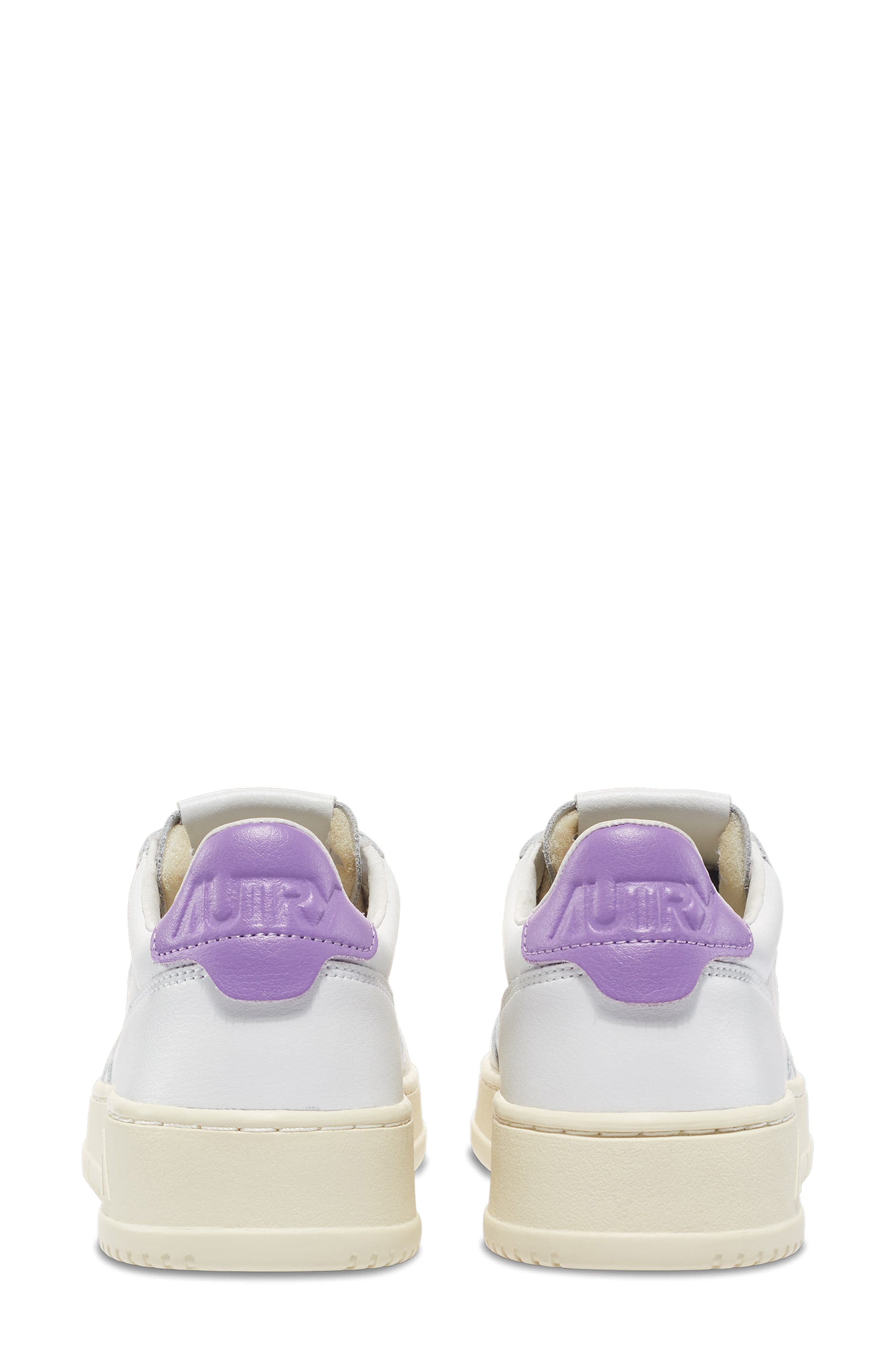 Medalist Low Sneaker, Alternate, color, LEAT WHITE/ ENGLISH LAVENDER