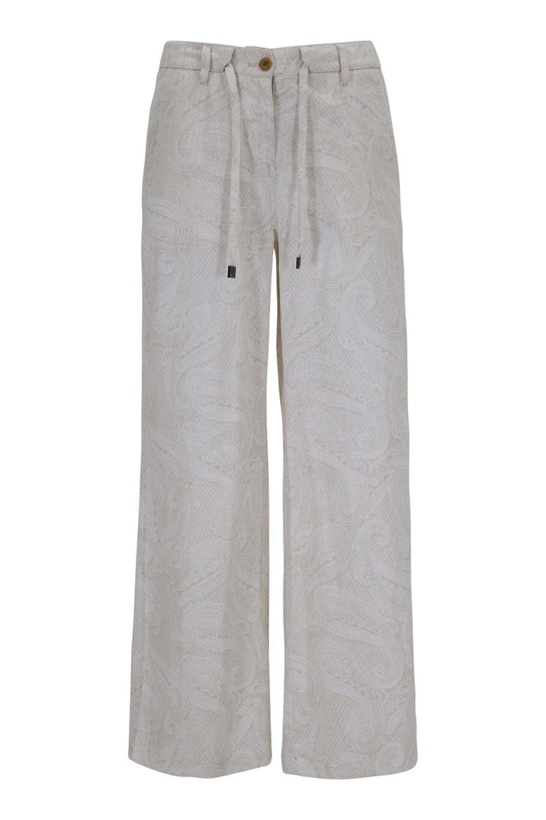 Crochet Paisley Womens Wide-leg Pant, Alternate, color, CROCHET PAISLEY IVORY