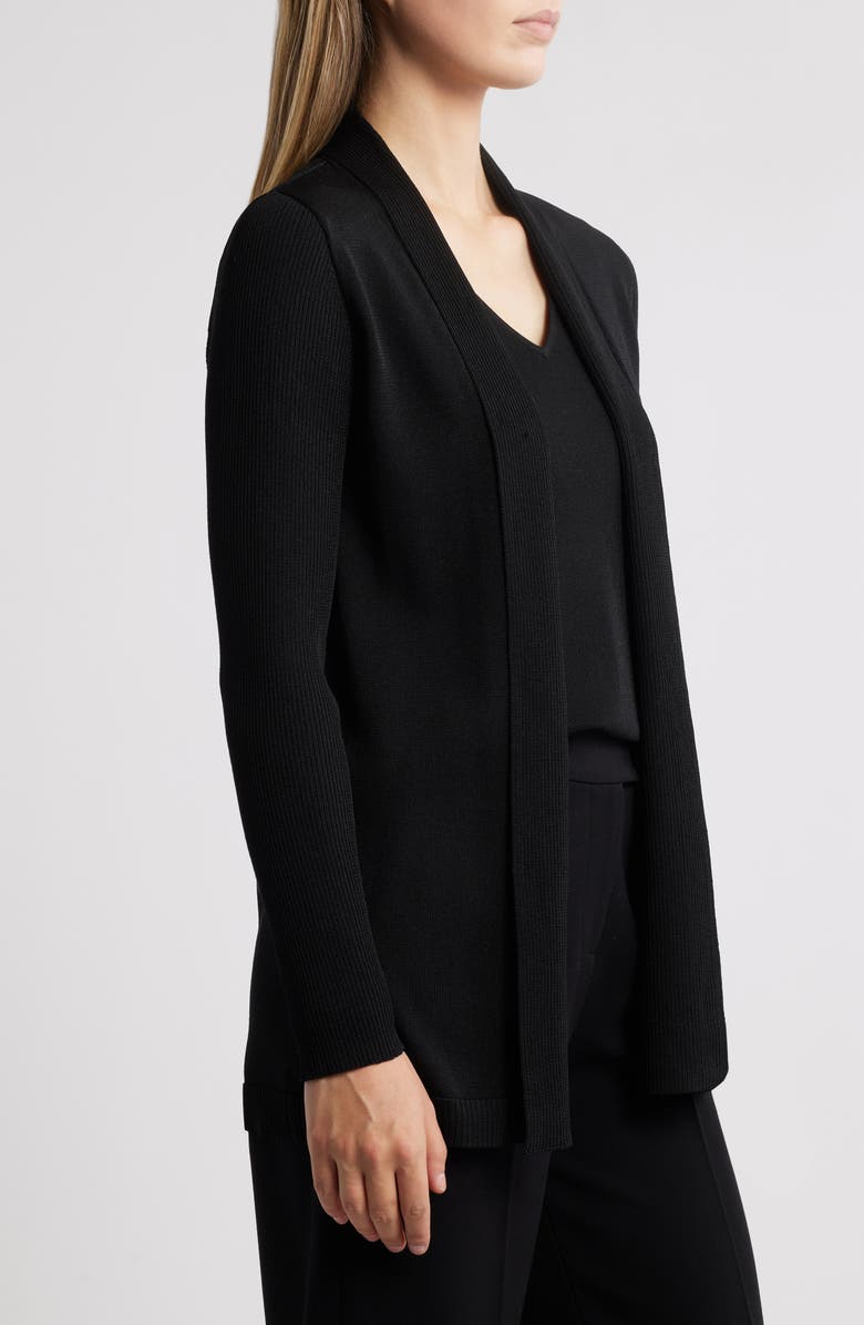 Anne Klein Sonoma Rib Trim Cardigan, Alternate, color,