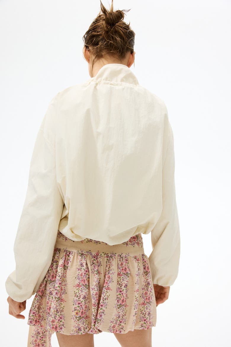 Tie-detail Bubble-hem Skirt, Alternate, color, Light dusty pink/floral