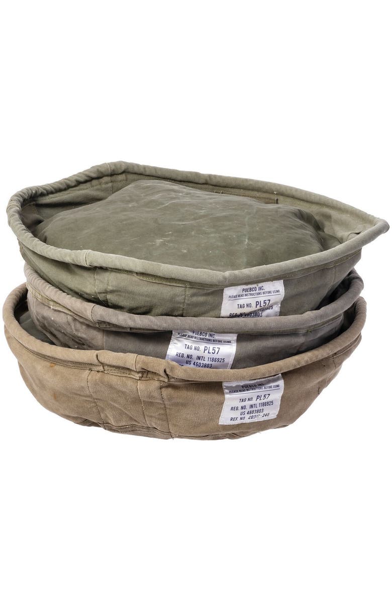 PUEBCO Vintage Tent Fabric Pet Bed, Alternate, color, Olive