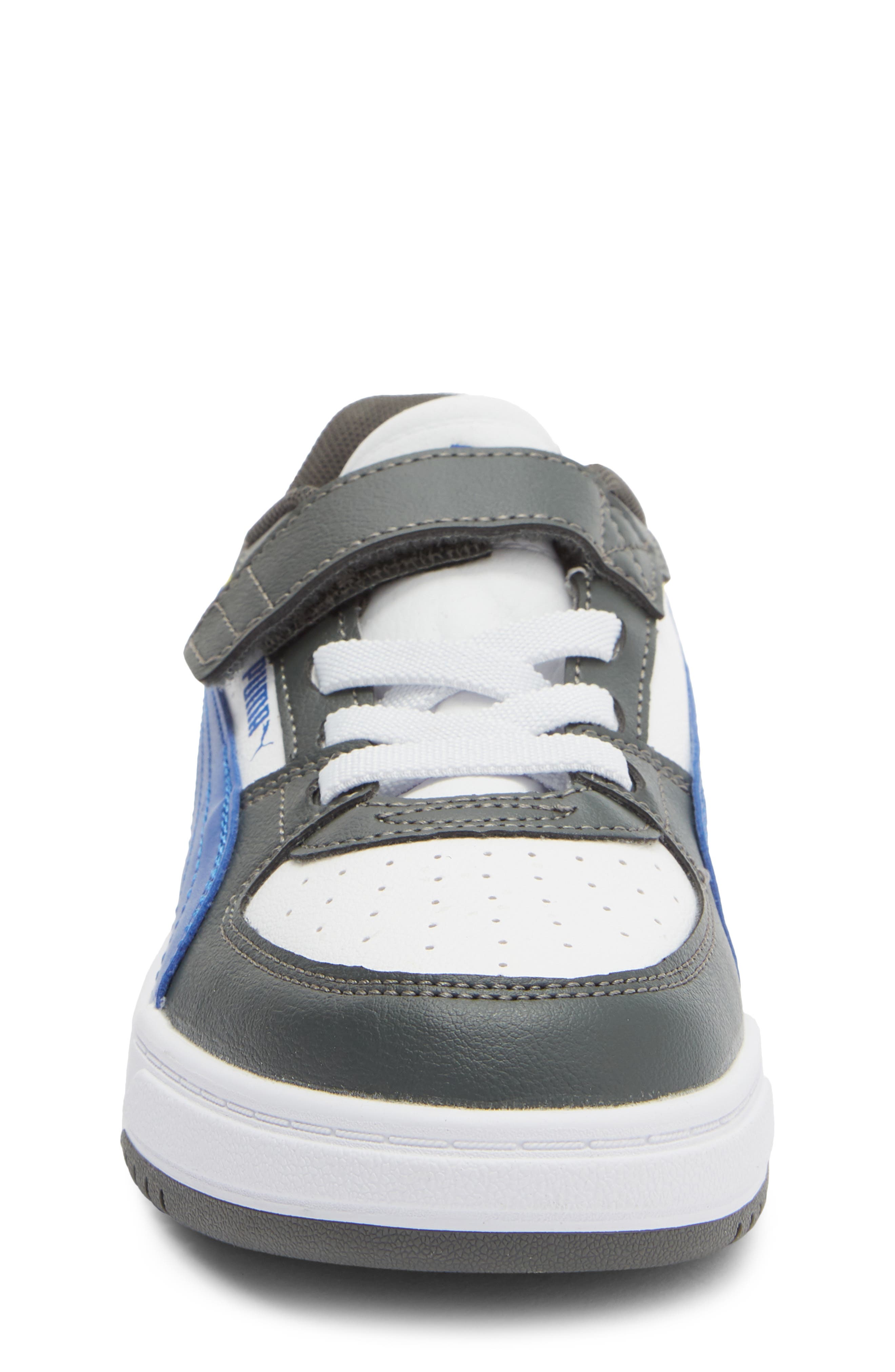 PUMA Kids' Caven III Block AC Sneaker, Alternate, color, Shadow Gray/ Royal/ White