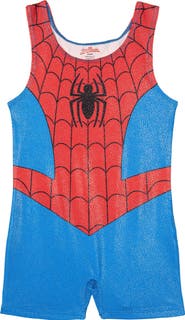 Marvel Spider-Man Sleeveless Gymnastics Romper