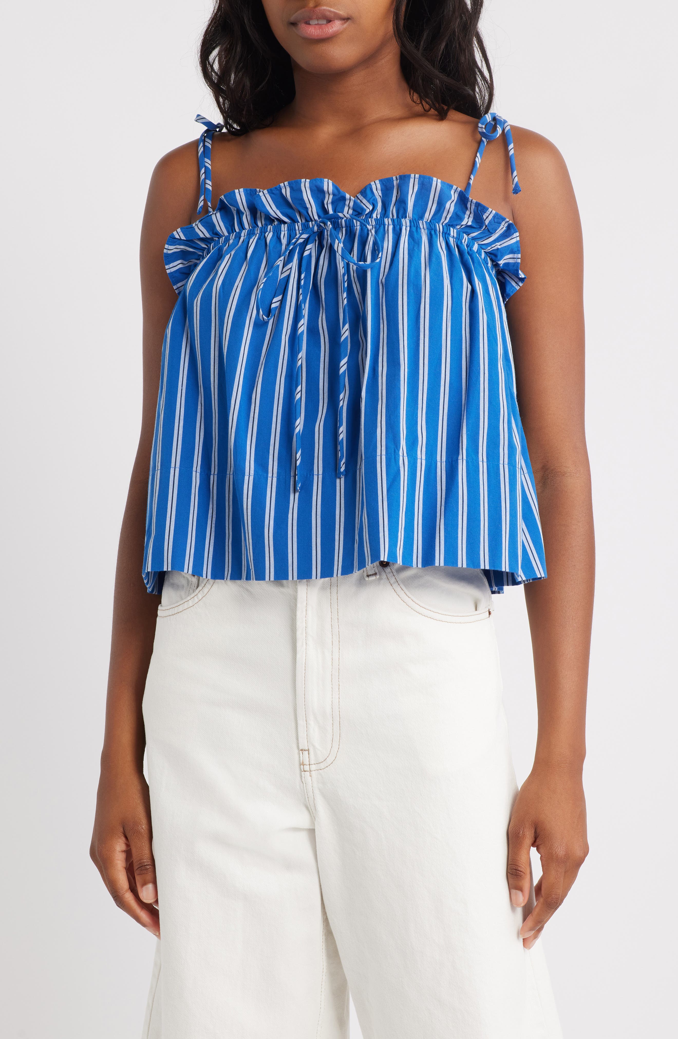 Topshop Stripe Cotton Top