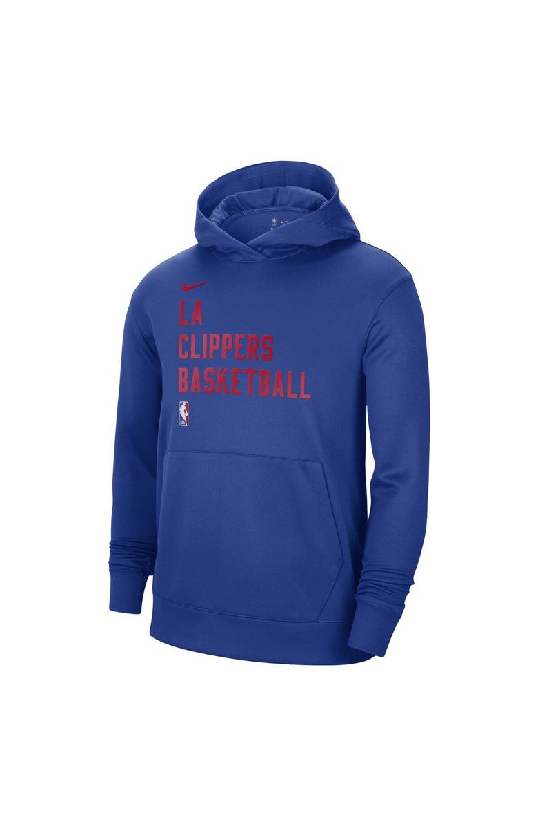 Nike Unisex Nike Blue LA Clippers 2023/24 Performance Spotlight On-Court Practice Pullover Hoodie, Alternate, color, Blue