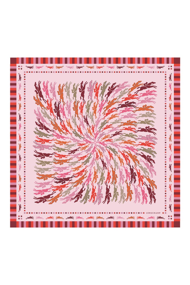Trés Paris Silk Scarf, Main, color, PINK