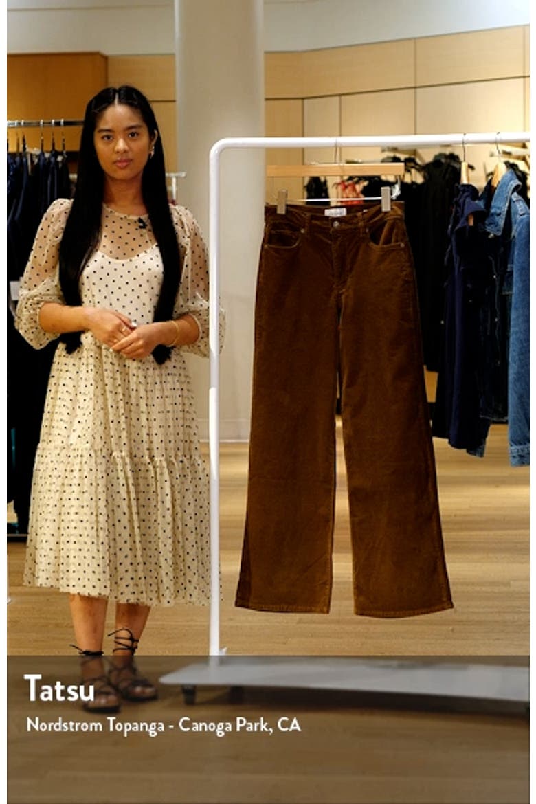 Le Slim Palazzo Corduroy Pants video