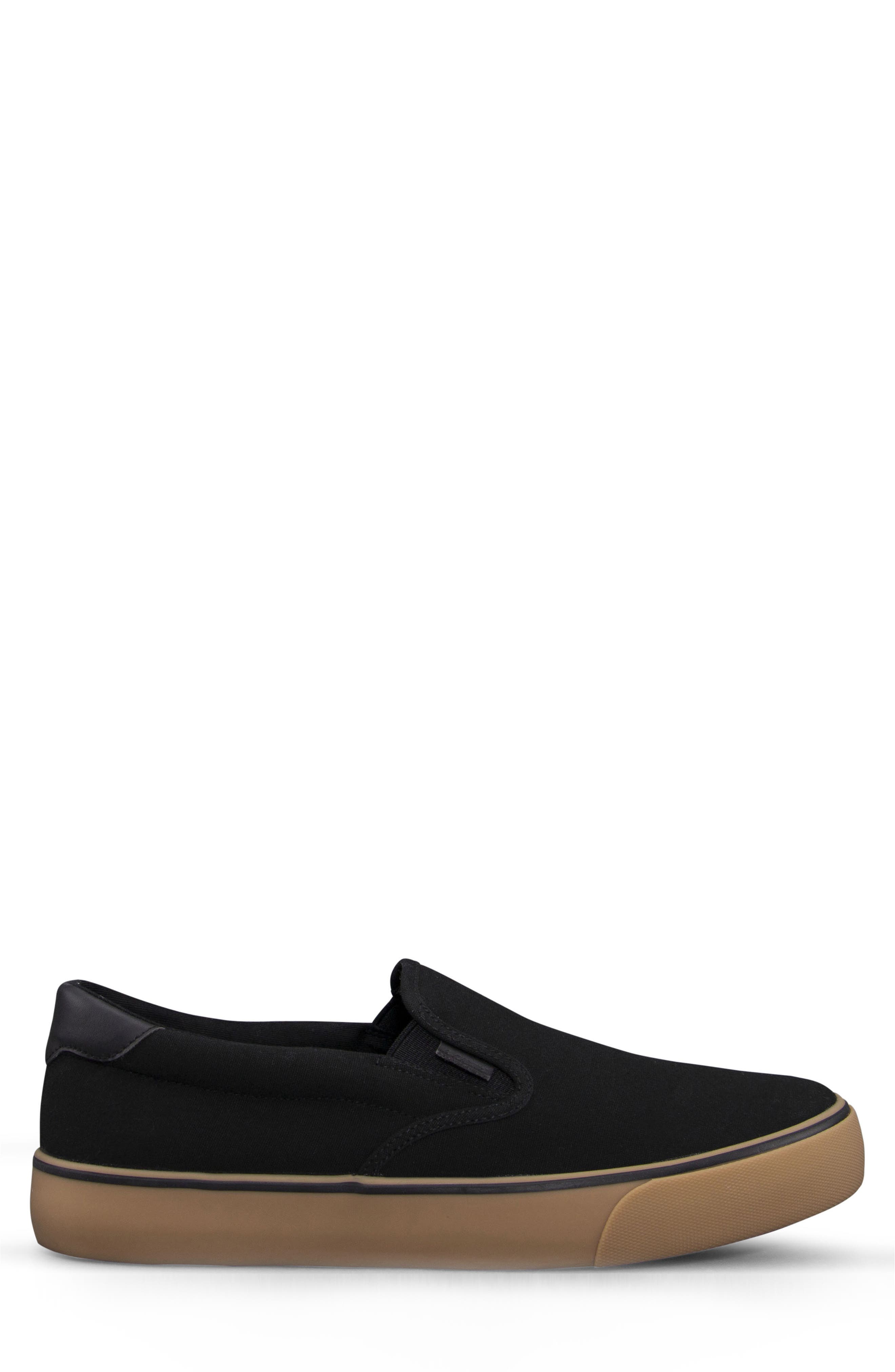 LUGZ Clipper Slip-On Sneaker - Wide Width, Alternate, color, Black/ Gum/ Black