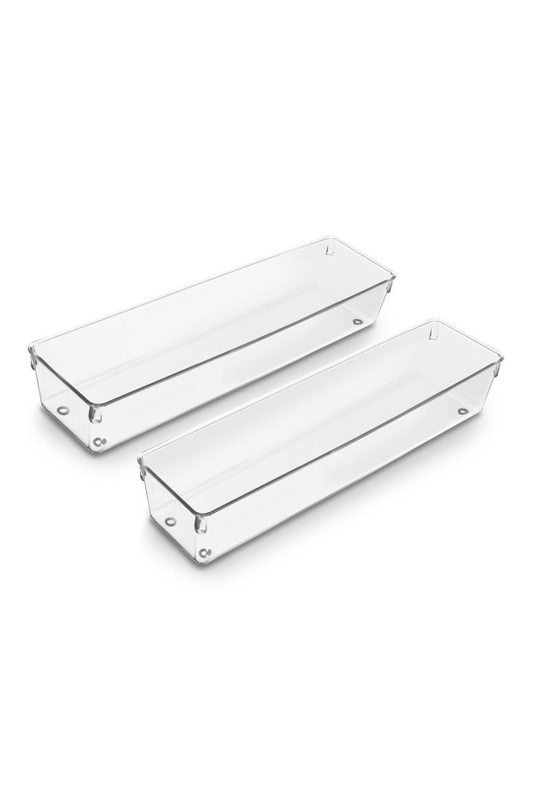Small 2-Pack Storage Bins, Main, color, CLEAR