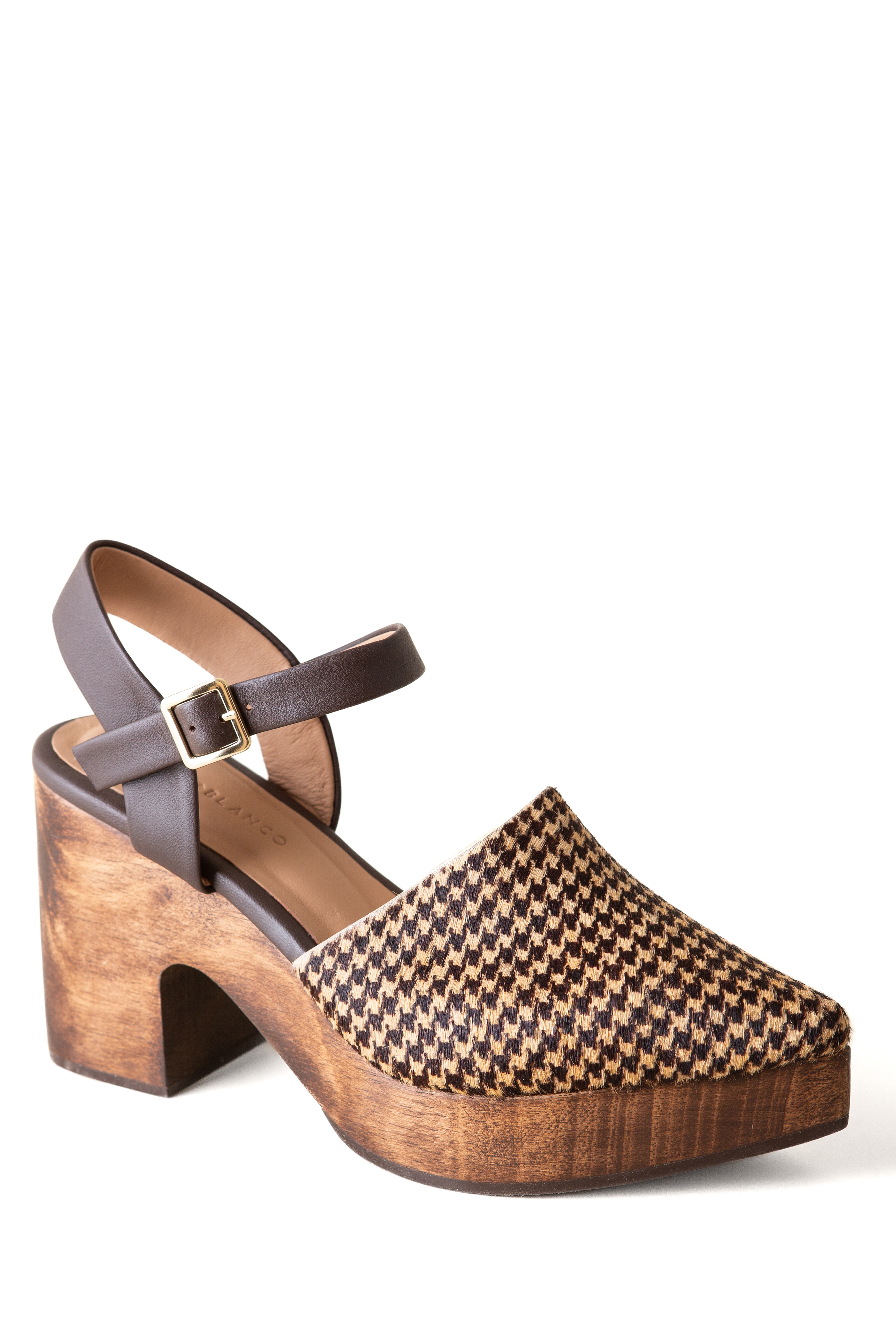 Huma Blanco Pearl Genuine Calf Hair Mary Jane Platform, Main, color, Chocolate Tweed Calf Hair