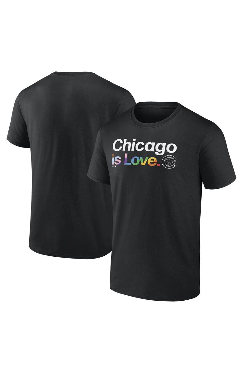 PROFILE Men's Profile Black Chicago Cubs Big & Tall Pride T-Shirt, Alternate, color, 