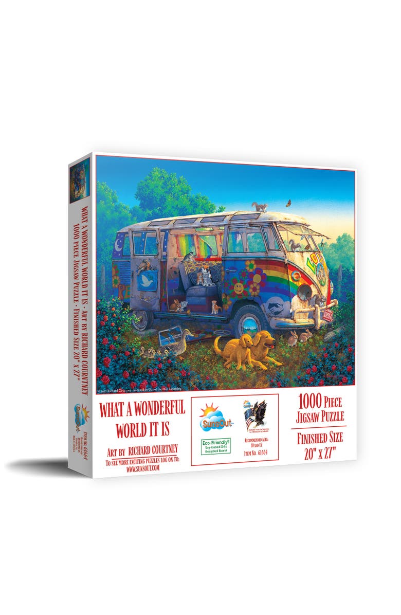 Sunsout What a Wonderful World it is 1000 piece Jigsaw Puzzle for Adults, Main, color, Multicolor