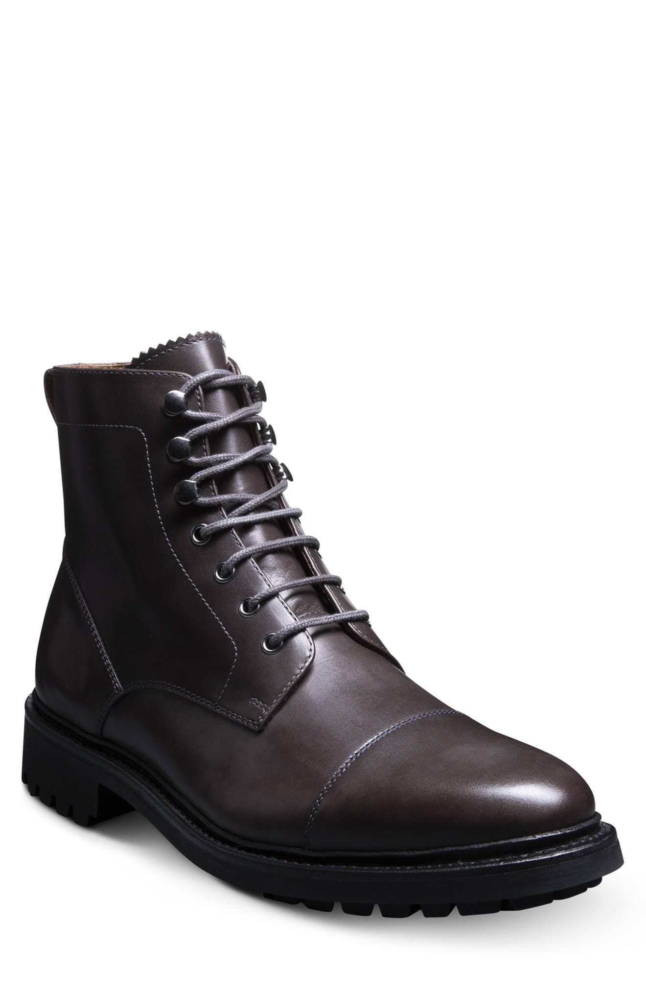 Allen Edmonds Briggs Leather Boot, Main, color, Carbon