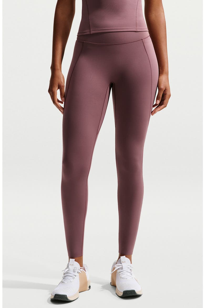 Universa Dri-FIT High Waist Pocket Leggings, Main, color, TATTOO/BURGUNDY CRUSH