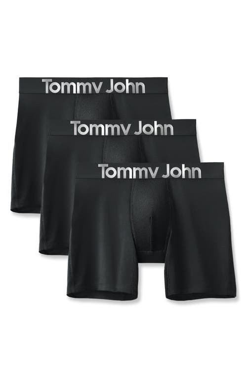 Tommy John 3-pack 360 Sport Essentials 8-inch Performance Boxer Briefs In Black