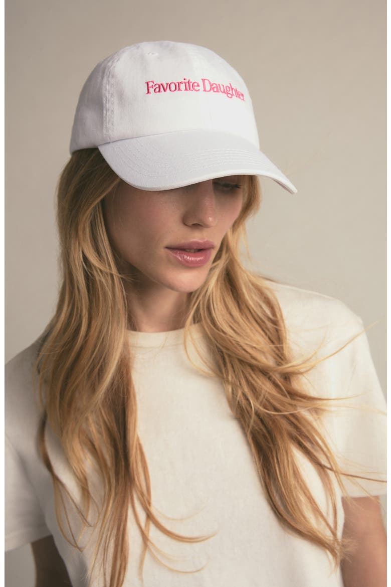 Classic Logo Heart Cotton Twill Baseball Cap, Alternate, color, WHITE / PINK