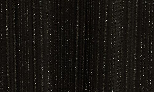 Connected Apparel Lurex Mesh Midi Dress In Black