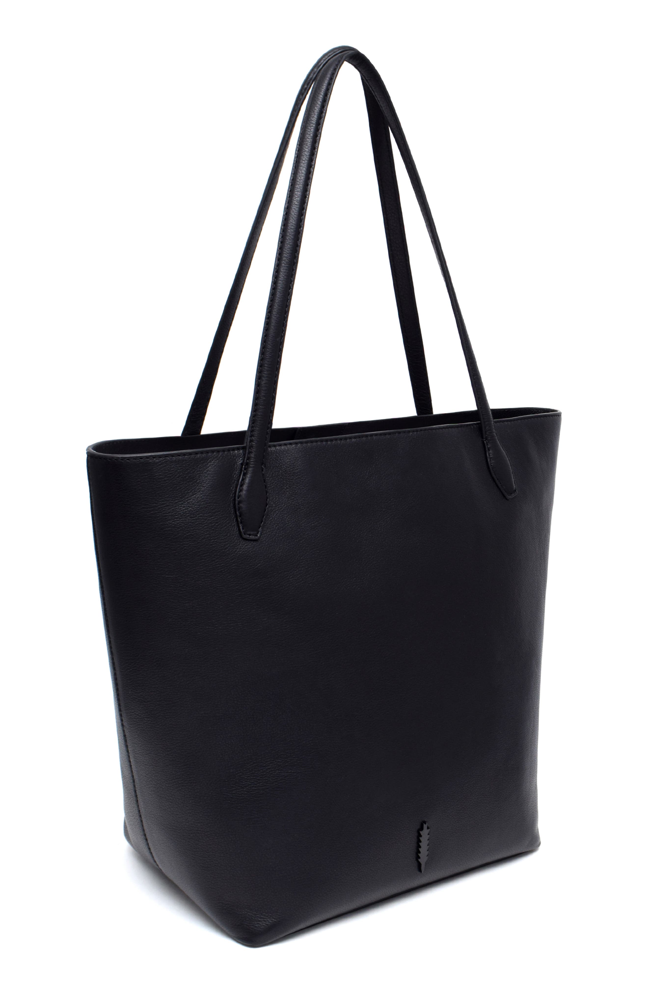 Thacker Large Asher Leather Tote, Alternate, color, Black