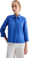 HOBBS LONDON Nita 3/4 Sleeve Button Up Linen Shirt