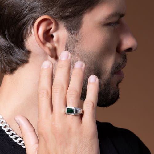 Shop Anna Zuckerman Jagger Gemstone Ring In Emerald