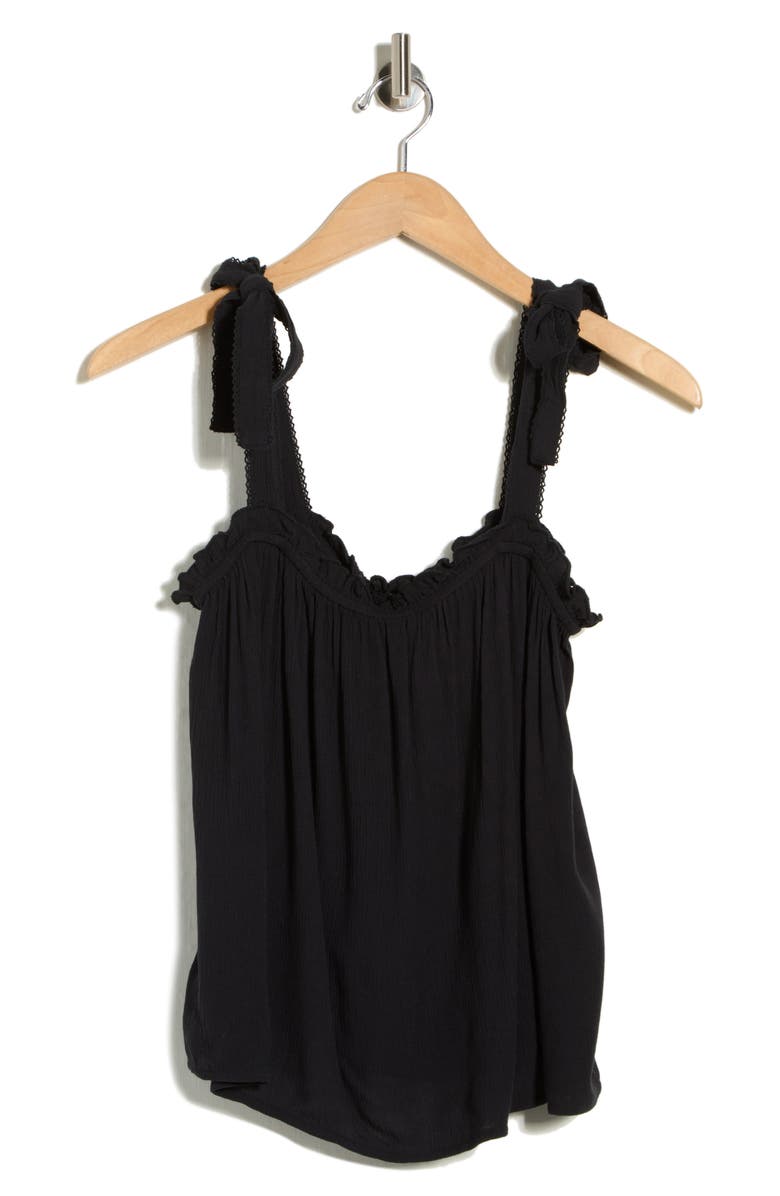 Abound Shoulder Tie Boho Cami, Alternate, color, Black