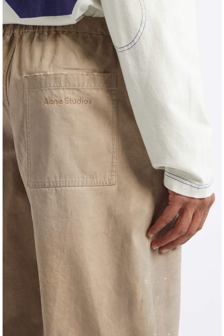 Plott Peached Washed Twill Wide Leg Pants, Main, color, LIGHT BEIGE
