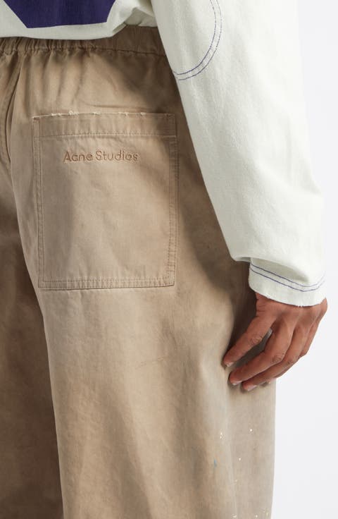 Plott Peached Washed Twill Wide Leg Pants