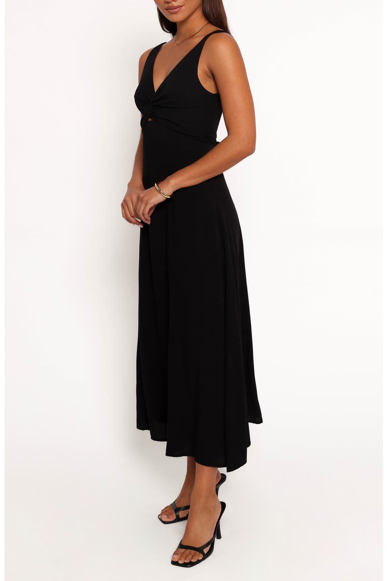 Archer Sleeveless Fit & Flare Midi Dress, Alternate, color, BLACK