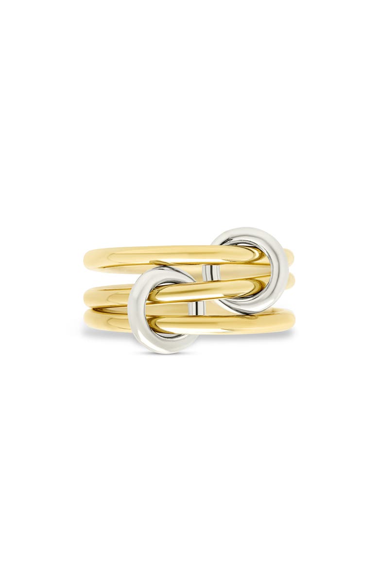 Sterling Forever Tamsen Linked Stacking Ring, Main, color, Dual Tone