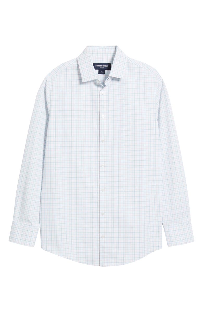 Mizzen+Main Leeward Trim Fit Check Button-Up Shirt, Alternate, color, White Cameron Plaid