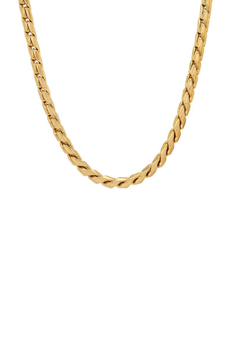 Oxidized Stainless Steel Necklace, Main, color, YELLOW