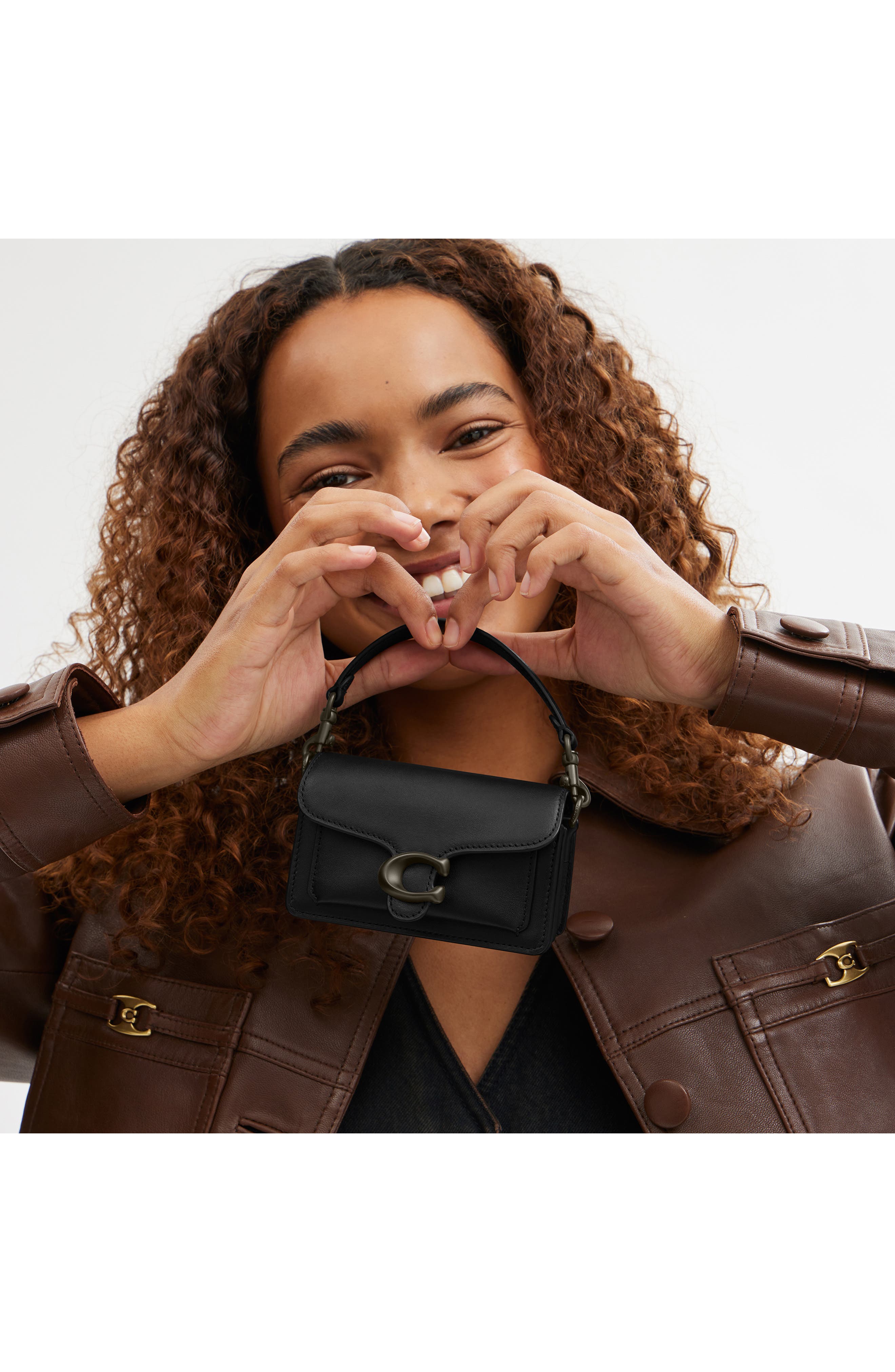 COACH Tabby 12 Leather Shoulder Bag, Alternate, color, 