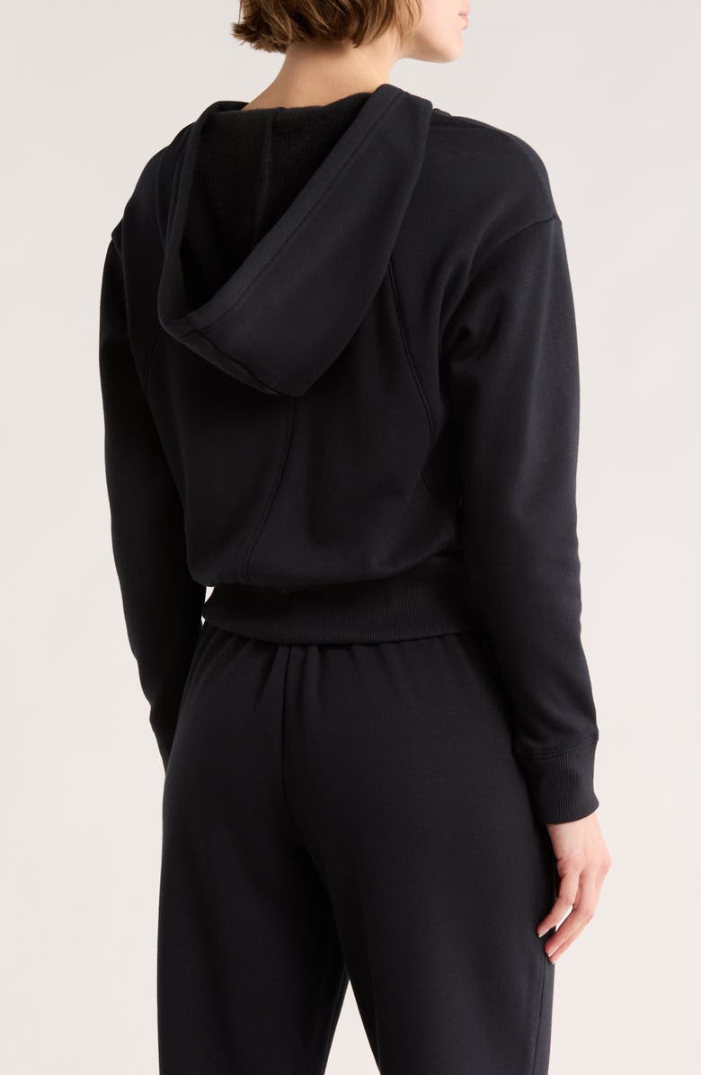 MARIKA Roxie Crop Quarter Zip Hoodie, Alternate, color, Black