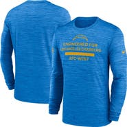 Nike Men's Nike Powder Blue Los Angeles Chargers Sideline Velocity Performance Long Sleeve T-Shirt