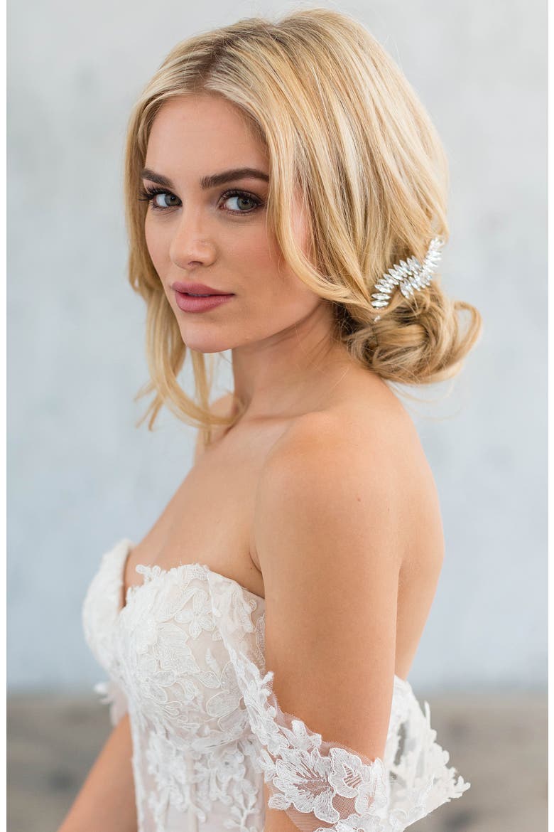 Idalia Crystal Hair Comb (Nordstrom Exclusive), Alternate, color, SILVER